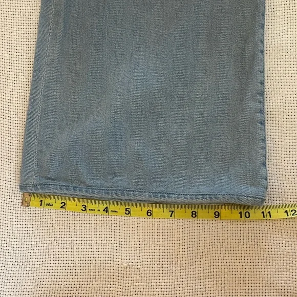 Mother Hustler Roller Flood Jeans In Cherie Cherie Size 29 Wide Leg High Rise - Picture 10 of 13